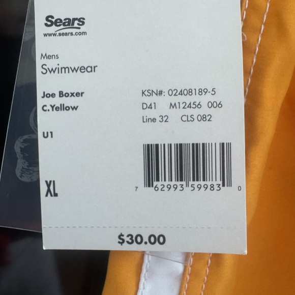 Joe Boxer Orange Cargo Shorts with Elastic Waistband - Picture 3 of 3